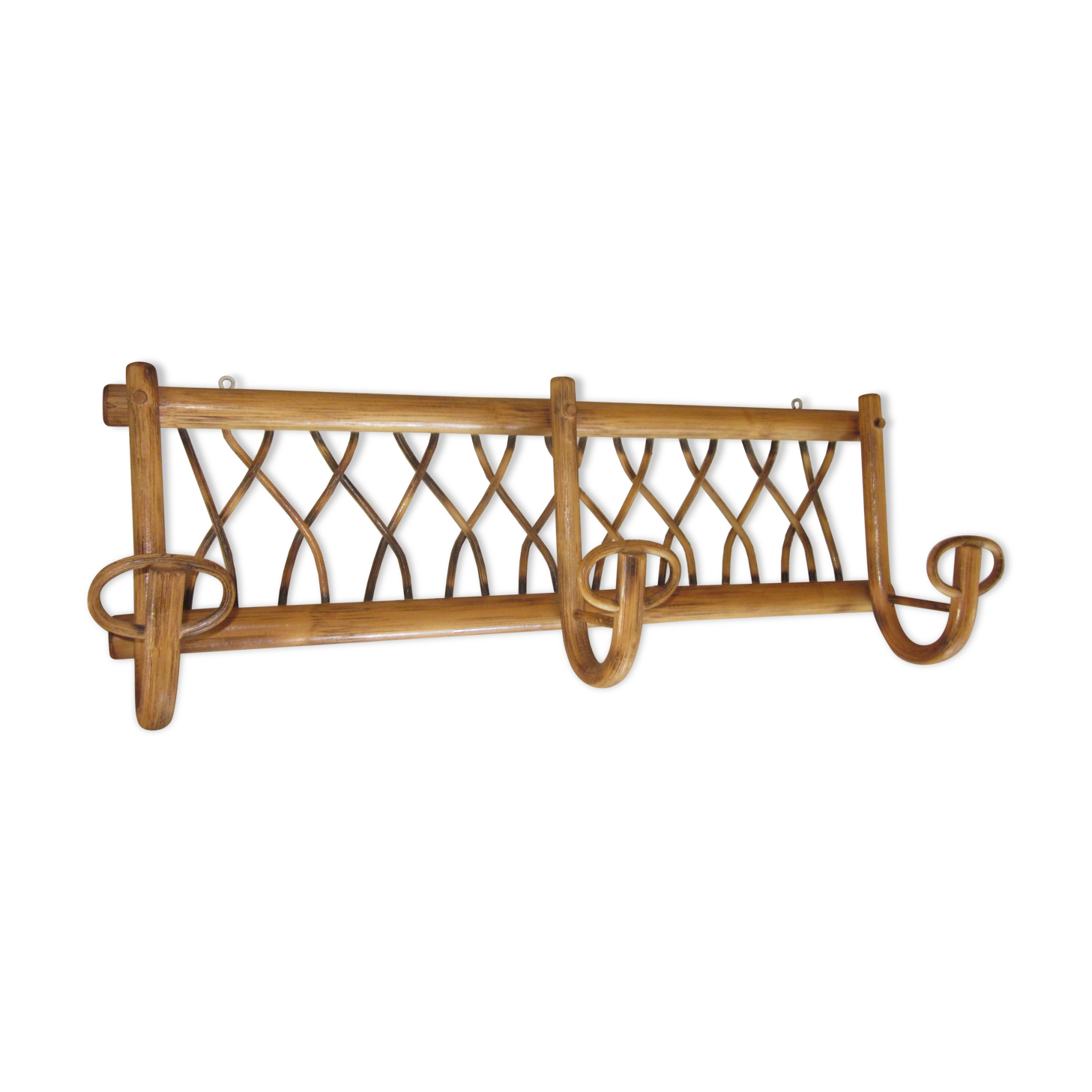 Rattan coat holder