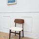Chaises scandinave teck & tissu