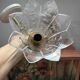 Pair of ceramic and glass wall sconces