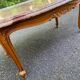 Vintage Louis XV coffee table in solid wood and pink marble.