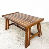 Modernist laminated wood coffee table, 1970.