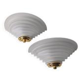 Pair of Art Deco style wall lights from the 80s.