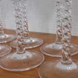 Series of twisted stemmed glasses in Arques crystal