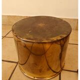 Pot de fleurs vintage en laiton faux bambou Maison Bagues