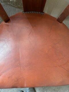 Vintage armchair art Deco - Hetre and leather