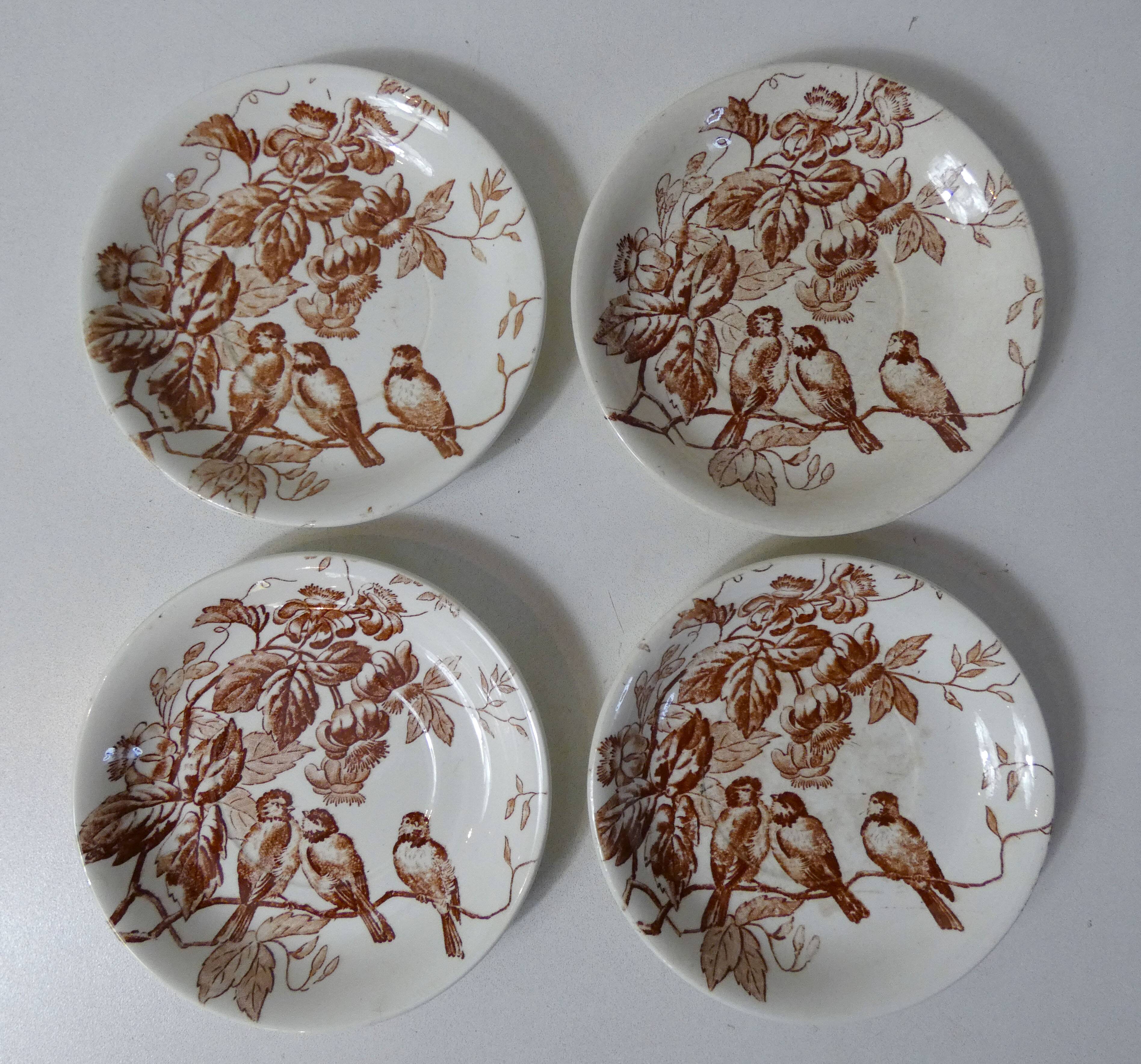 dinette Terre de fer bird plates exclusive to LE BUCHERON