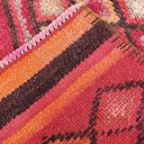 3x12 Red Orange Vintage Runner Rug, 89x373Cm