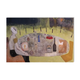 Déjeuner - peinture japonaise sur bois