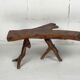 Wabia sabi rustic tree branch side table, Dutch 1960s
