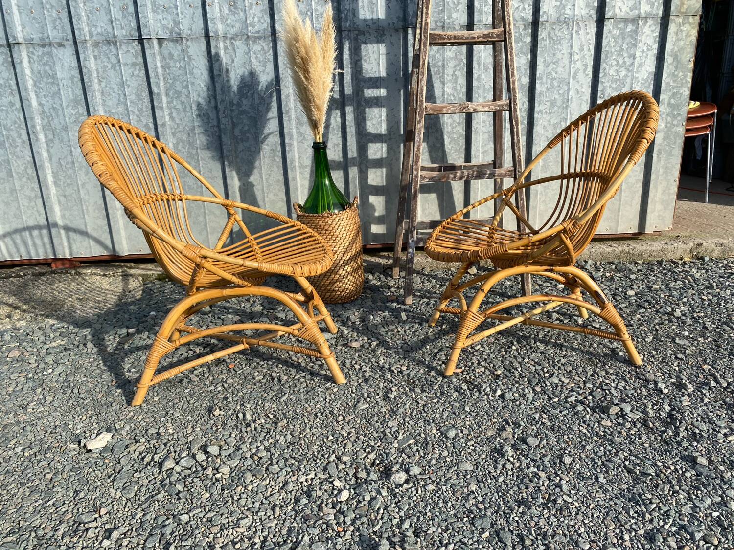Paire de fauteuil en rotin