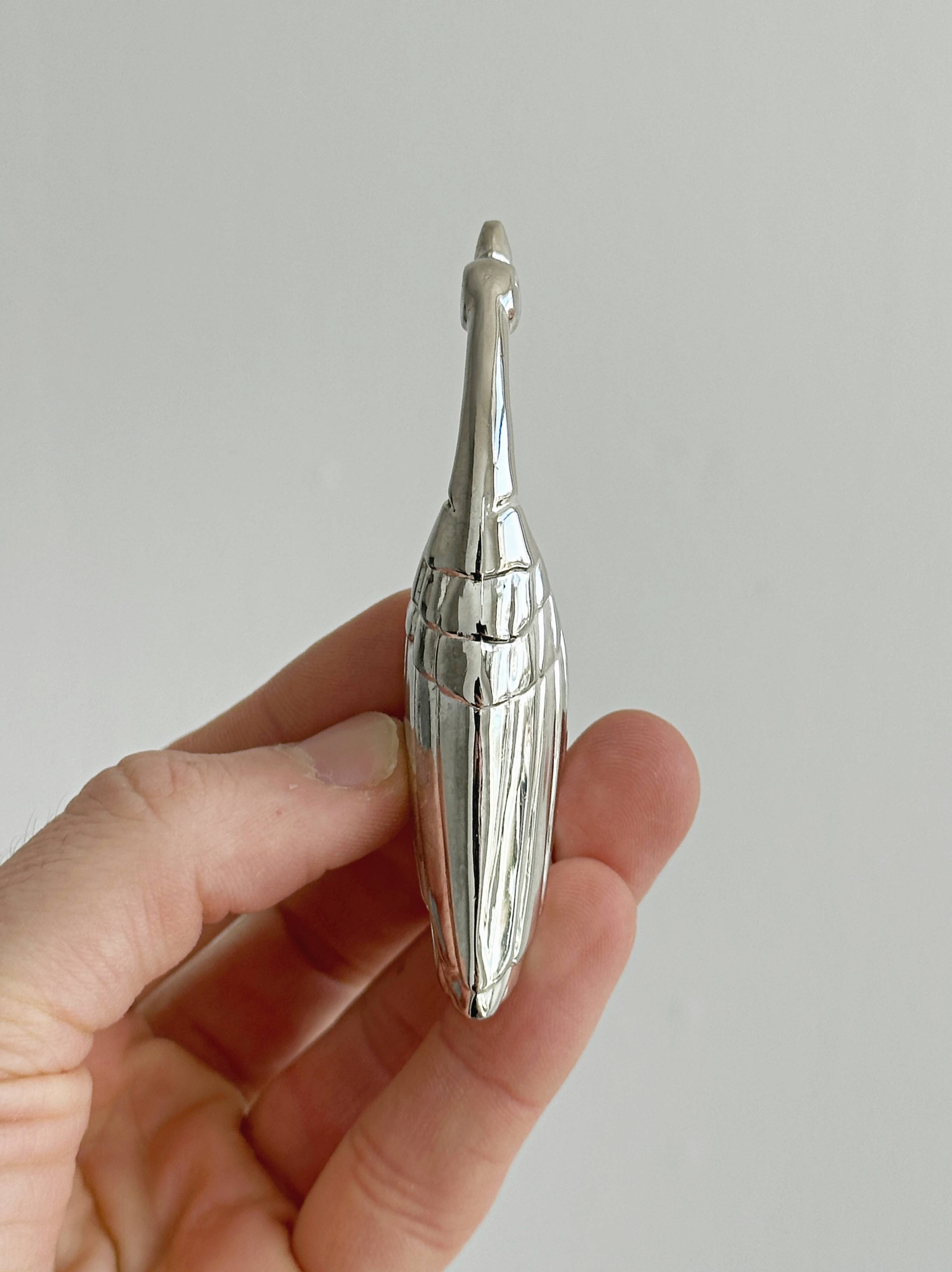 knife holder goose set of 6 metal
