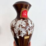 Handmade ceramic vase in "volcanic" style
