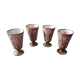 Set of 4 mazagrans in glazed terracotta - 1970s