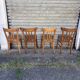 (Lot) 4 vintage wooden bistro chairs by Baumann