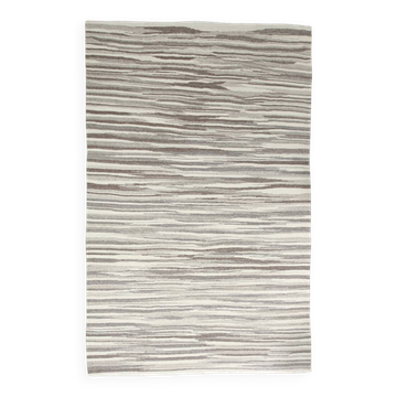 Tapis Kilim en laine fait main minimaliste marron beige 8x11, 226x350 cm