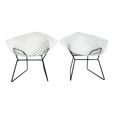 Deux fauteuils Diamond de Harry Bertoia pour Knoll mid-century années 70