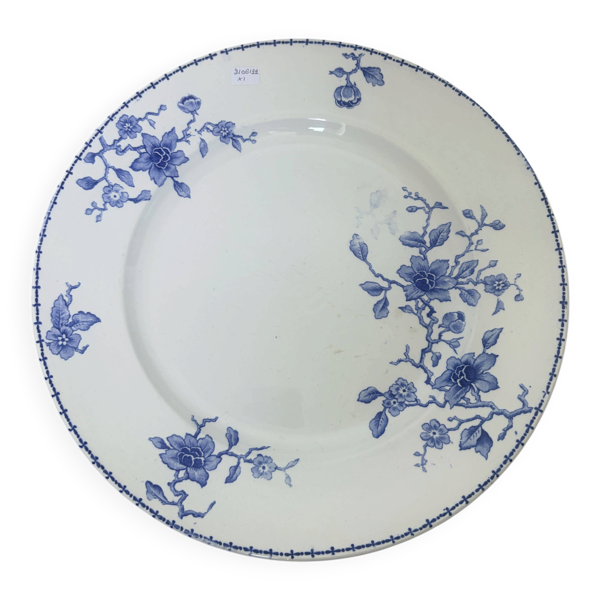 Plat de service rond vintage K et G Luneville modèle Hollandais
