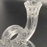 2-branch glass candlestick