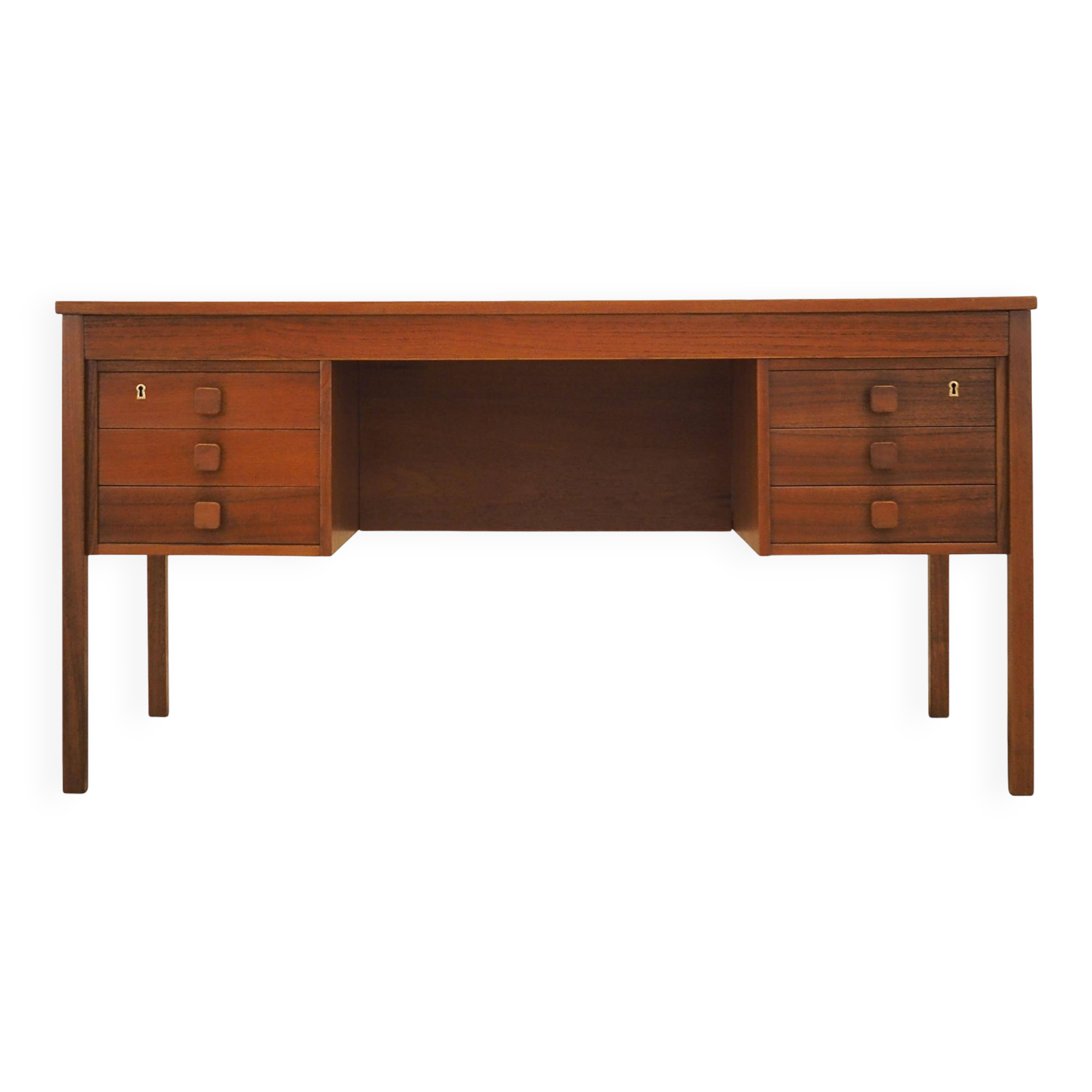 Teak desk with drawers, Denmark, 1960s