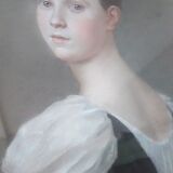 Pastel portrait painting