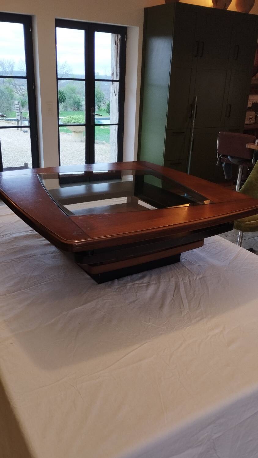 "The Twist" square coffee table
