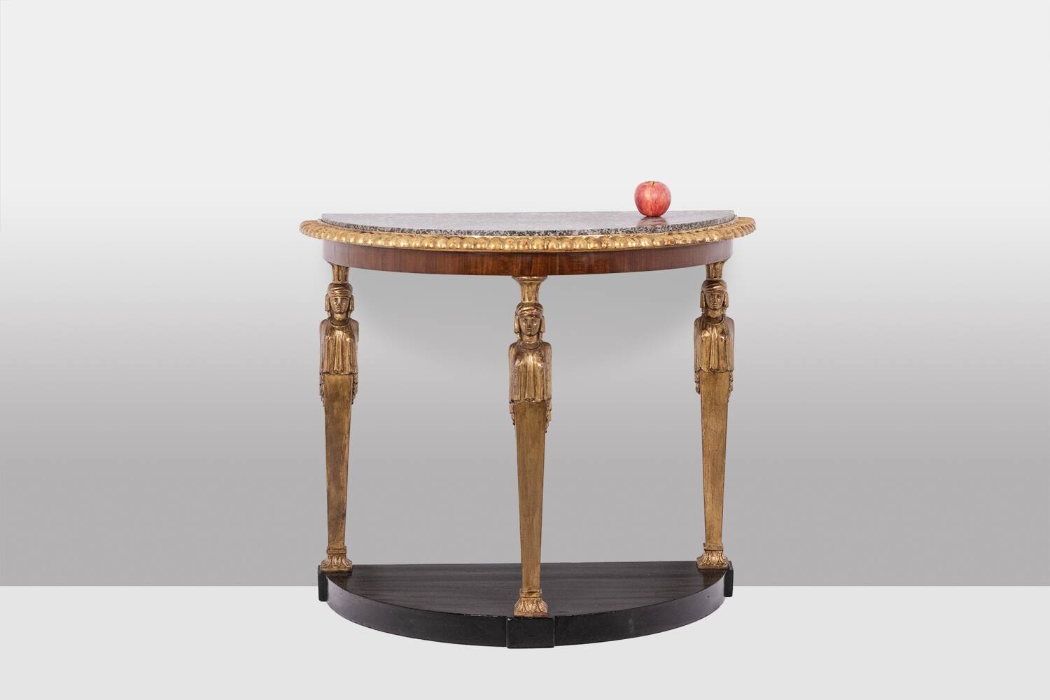 Empire style console with caryatid decoration. Circa 1880.