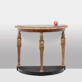 Empire style console with caryatid decoration. Circa 1880.