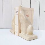 Cracked ceramic bookends with a couple of bears
