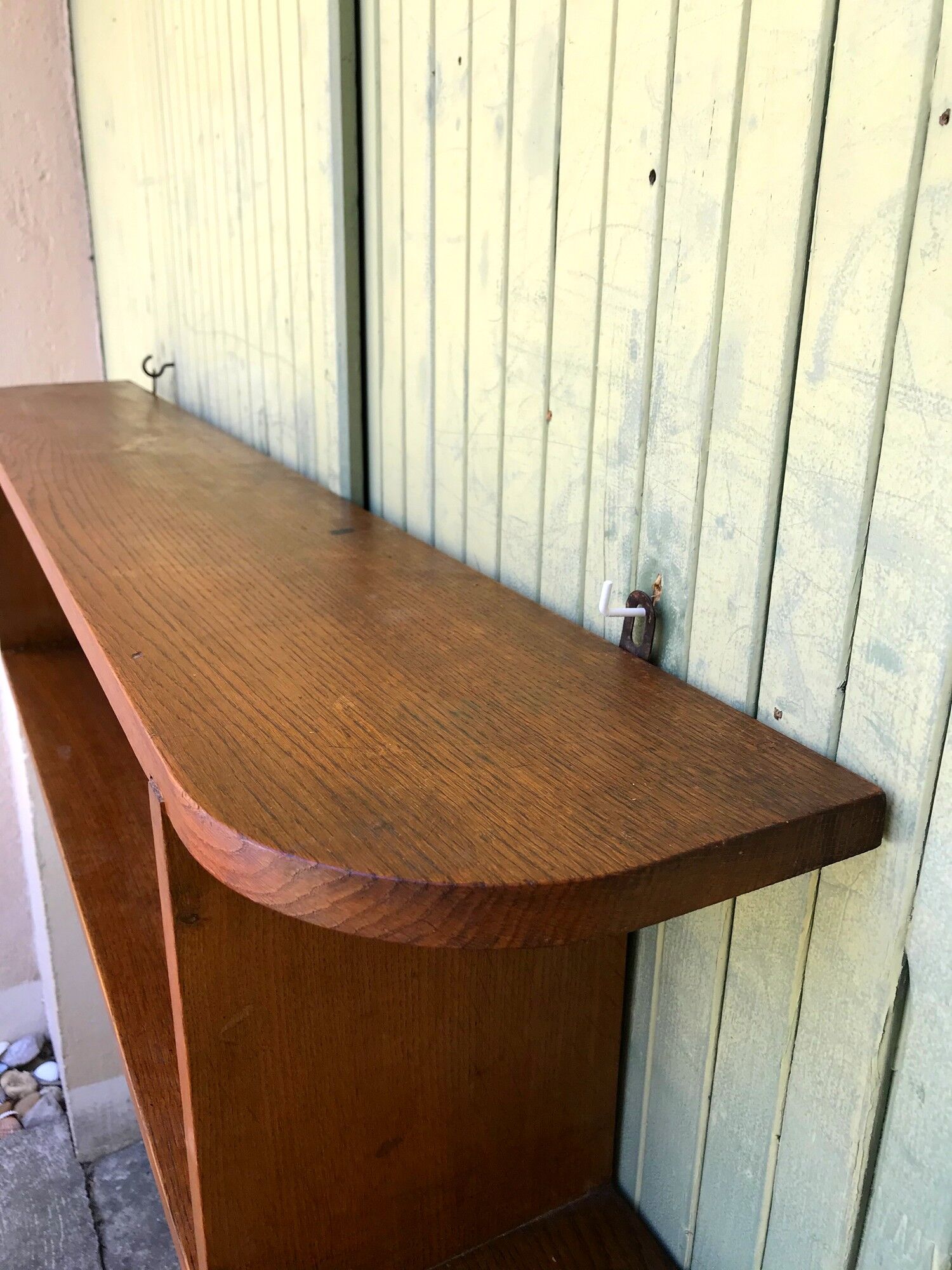 Vintage oak wall shelf