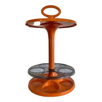 Vintage space age flair side table / bar table