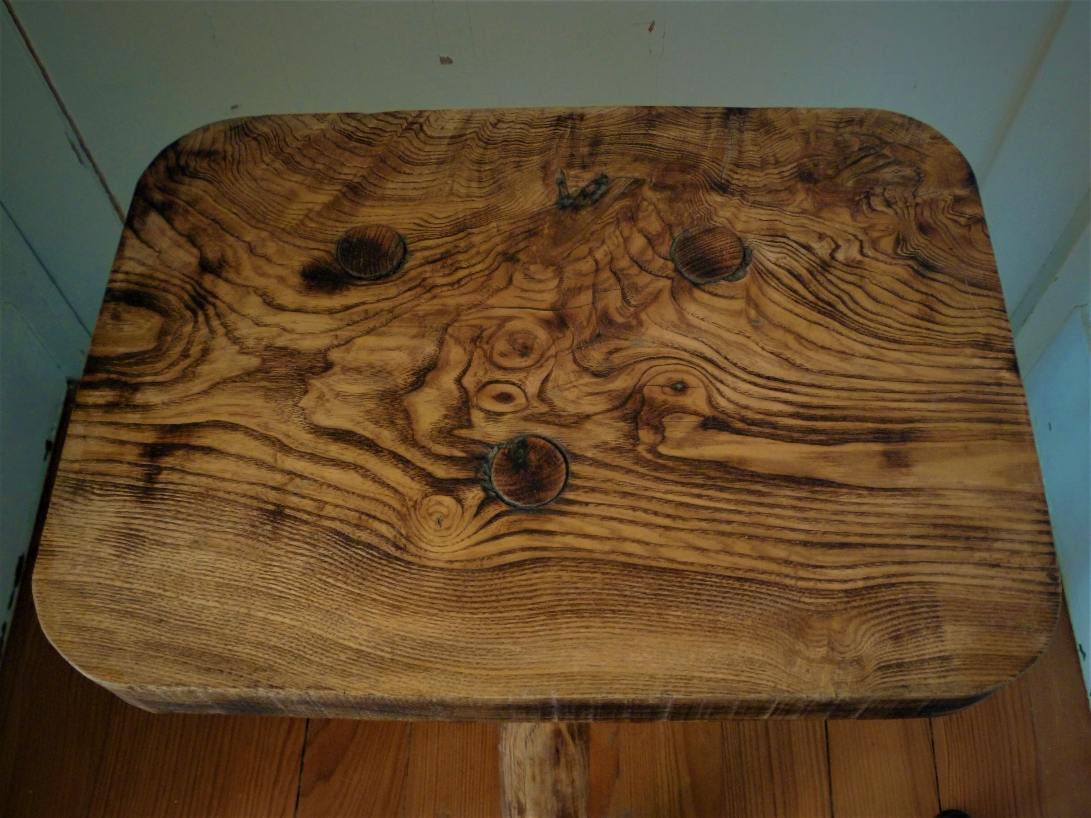 Brutalist stool, 60s-70s