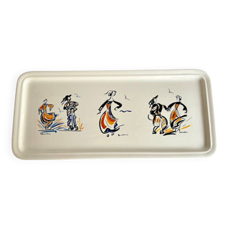 Cake dish KG Lunéville - Breton dancers decoration