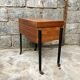 Worker wood teak and brass and metal feet 1950 1960