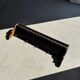 Antique wooden wall shelf with a turned gallery and 5 hooks L120 H40 D18