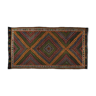 Anatolian handmade kilim rug 364 cm x 189 cm