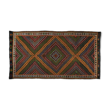 Anatolian handmade kilim rug 364 cm x 189 cm
