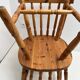 3 western country type pine chairs 1970 turned wood