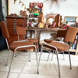 Lot de 4 chaises chromées vintage