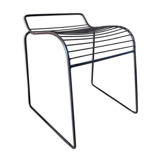 Tabouret fil de fer noir