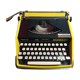 Machine à écrire remington riviera sperry rand riviera jaune