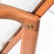 Fauteuil scandinave original Baczyk, années 1960, rénovation, beige, teck
