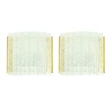 Pair of Mid-Century Modern Murano Ice Glass Wall Lights from Doria, 1960s
