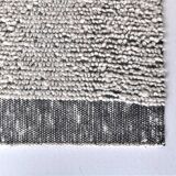 9x10 White Black %100 Wool Turkish Vintage Rug 277x296Cm