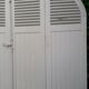 Arched shutters oak louvers H226xW277 4 leaves