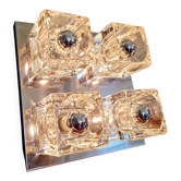 Plafonnier/Applique carré Ice Cube, Peill & Putzler, 1970