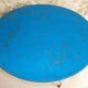 Ancienne table de jardin ronde en fer