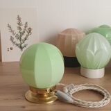 Green opaline table lamp