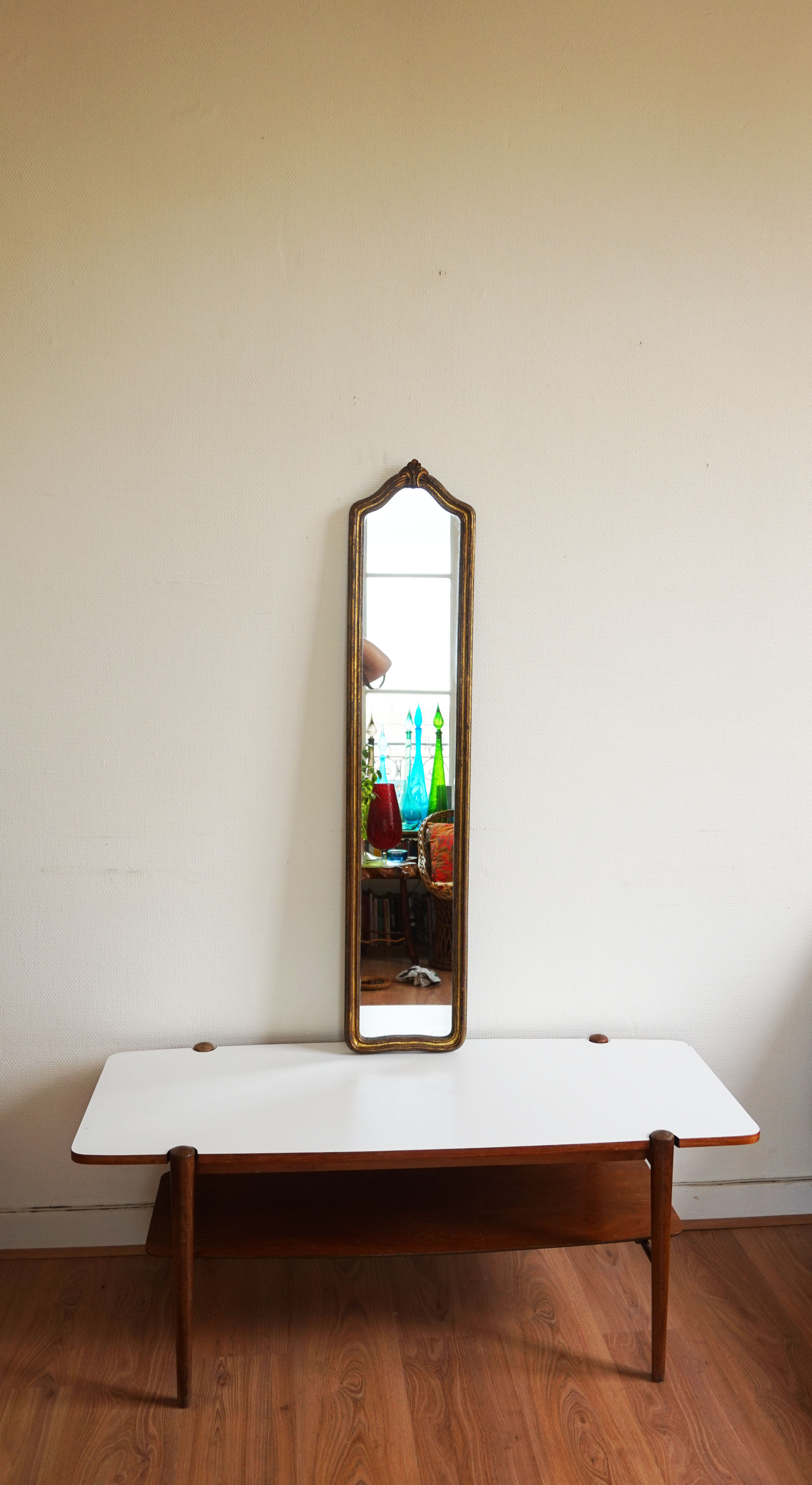 Golden vintage mirror 117x23cm