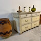 Double-sided shop counter furniture with 6 drawers, length 156 cm.