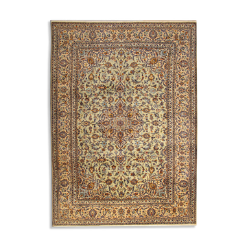 Large Oriental Wool Area Rug, Handmade Traditional Beige Carpet Rug- 260x360cm